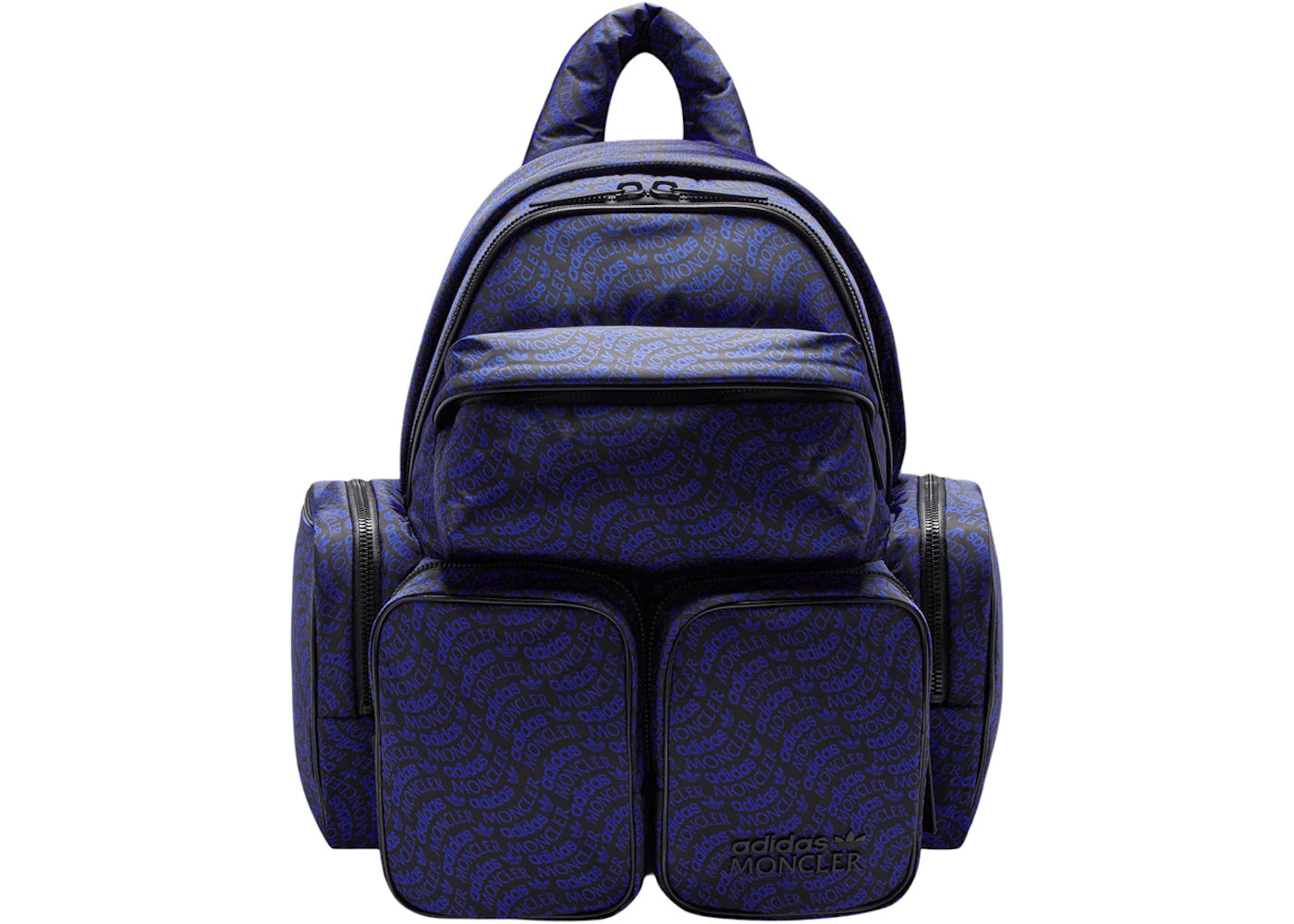 Moncler x adidas Originals Logo Print Backpack Black & Blue -1