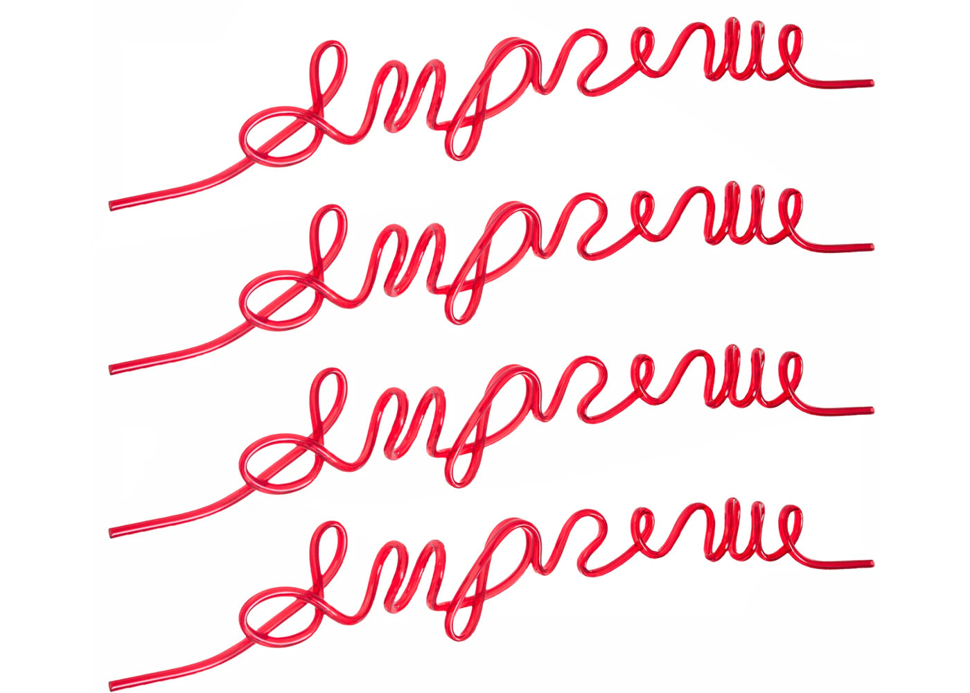 Supreme Silly Straw SS24 Gift (Set of 4) Red -1