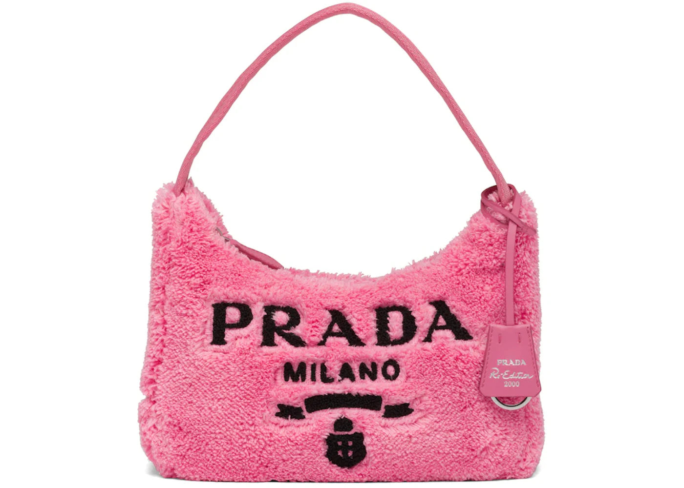 Prada Re-Edition 2000 Terry Mini Bag Petal Pink/Black -1