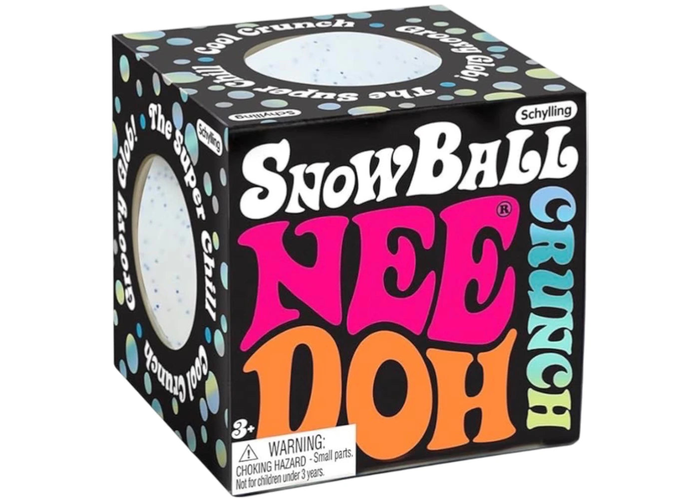 NeeDoh Snowball Crunch Squishy Fidget Toy White -1