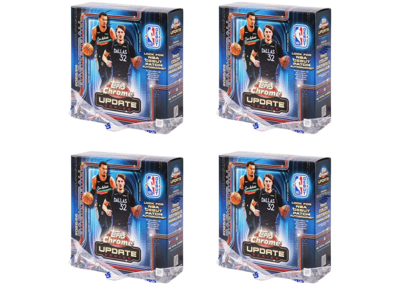 2025-26 Topps Chrome Updates Basketball Mega Box (Without Seal) 4x Lot -1