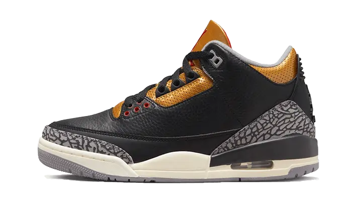 Air Jordan 3 Retro Nero Cemento Oro