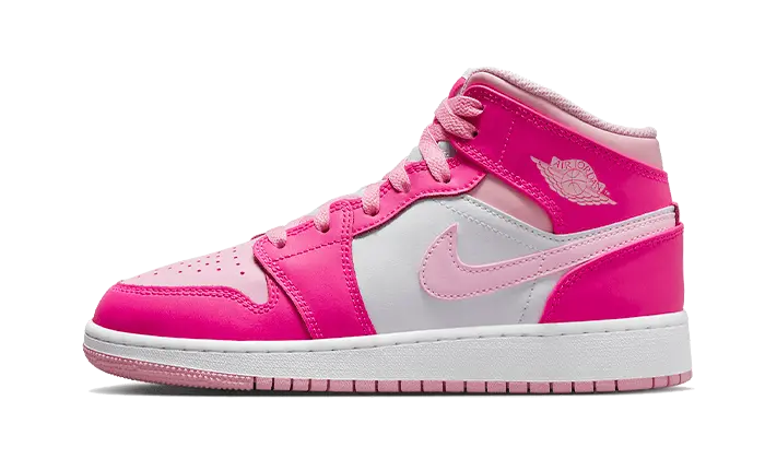 Air Jordan 1 midden fel roze