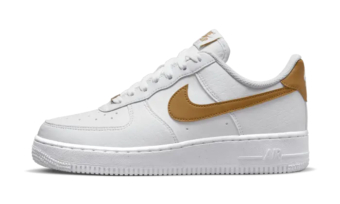 Nike air force 1 low white and gold sales