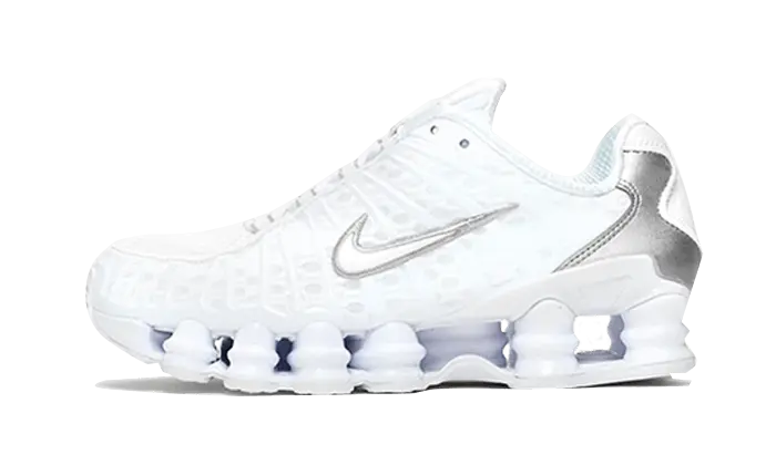 Nike shox all white shop