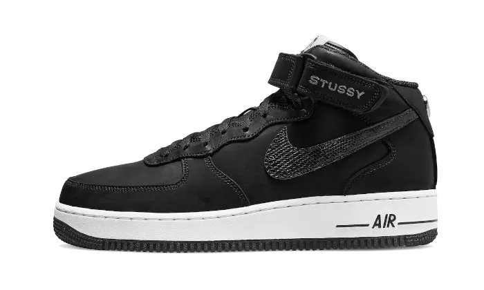 Nike air force 1 black and white mid sales