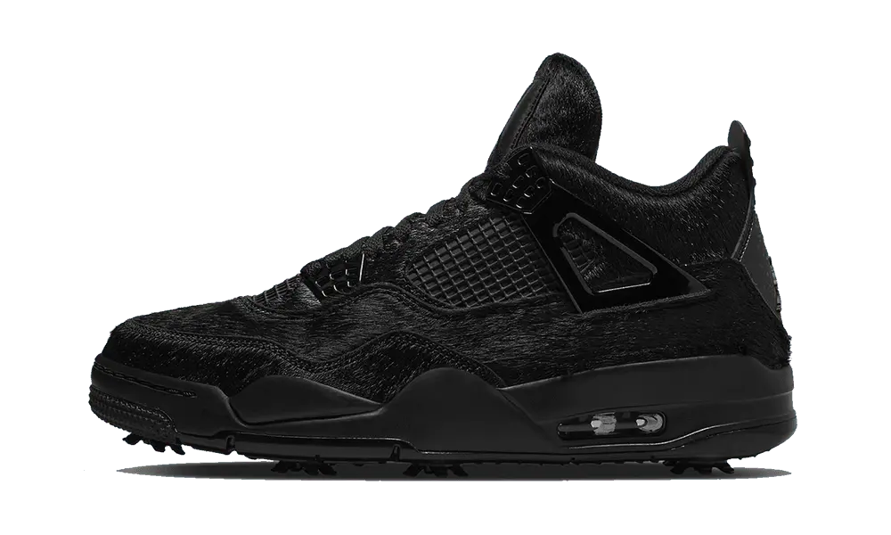 Jordan 4 Retro Golf Black Cat Pony Hair