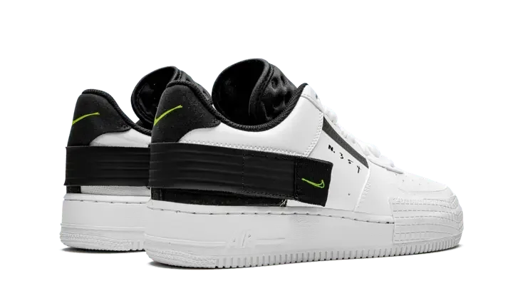 Nike Air Force 1 Low Drop Type White Black Volt - AT7859-101