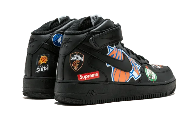 Nike Air Force 1 Mid Supreme NBA Black - AQ8017-001