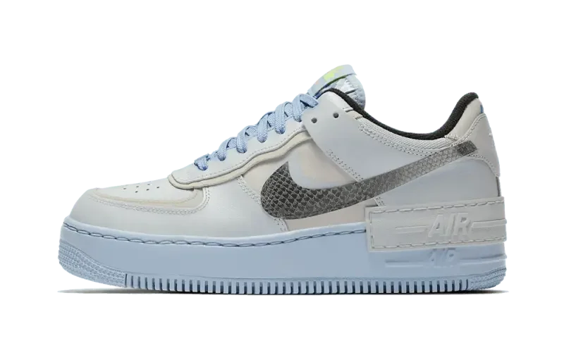 Nike Air Force 1 Shadow Pure Platinum Snakeskin Blue - CV3027-001