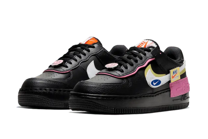 Nike Air Force 1 Shadow Removable Patches Black Pink - CU4743-001