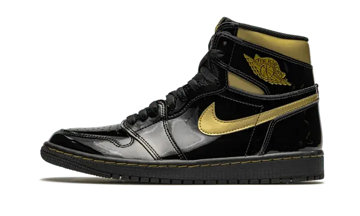 Air Jordan 1 High Black Metallic Gold - 555088-032
