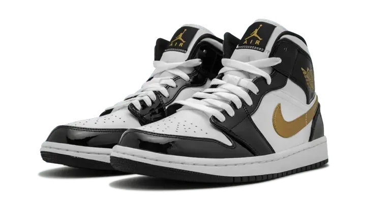 Air Jordan 1 Mid Black Gold - 852542-007