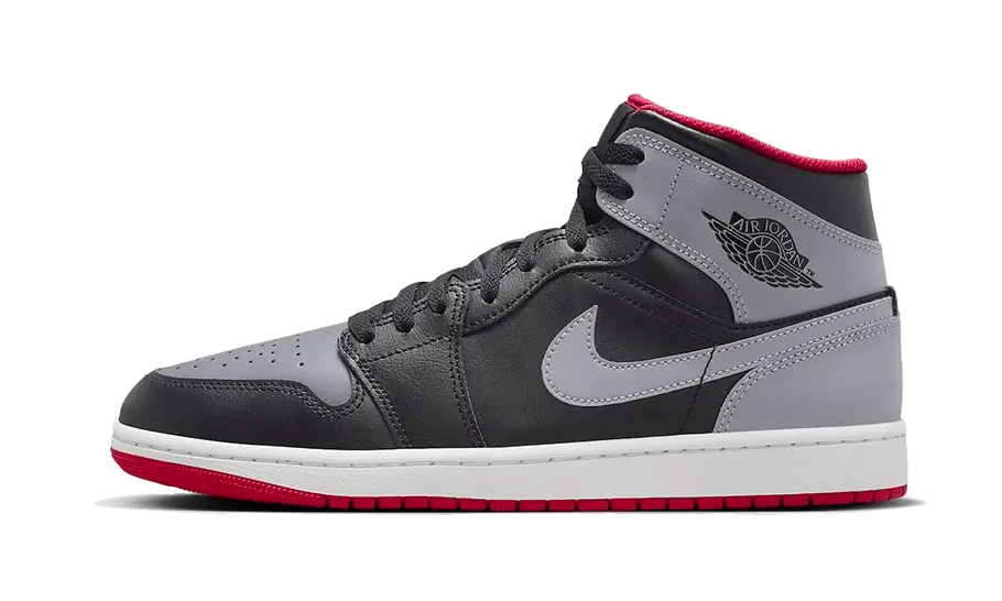 Black red grey jordans hotsell