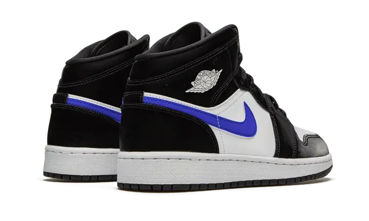 Air Jordan 1 Mid Black Racer Blue White - MTHOR SHOP
