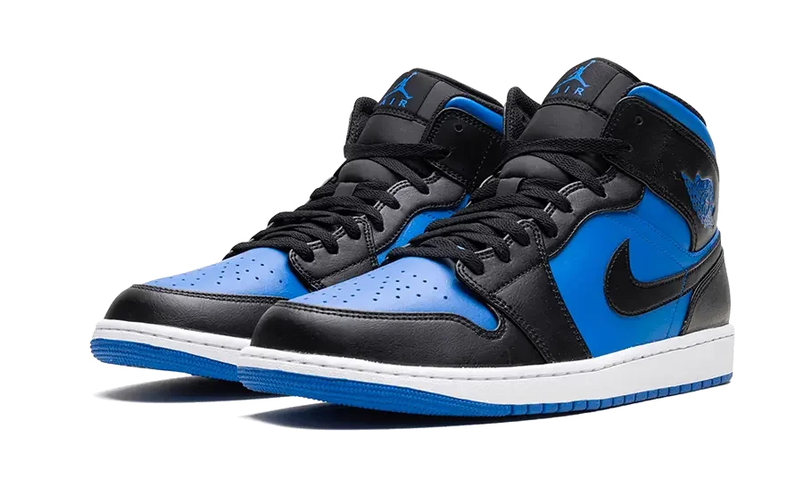 Air Jordan 1 Mid Black Royal Metallic