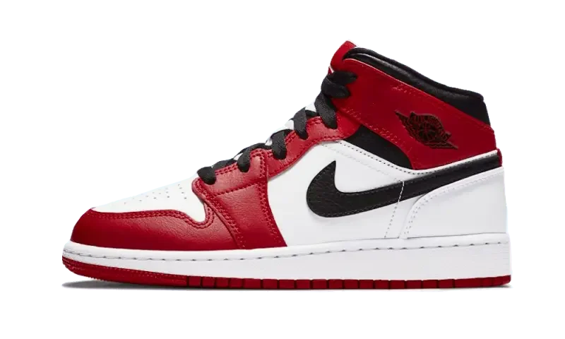 Air Jordan 1 Mid Chicago White - 554725-173