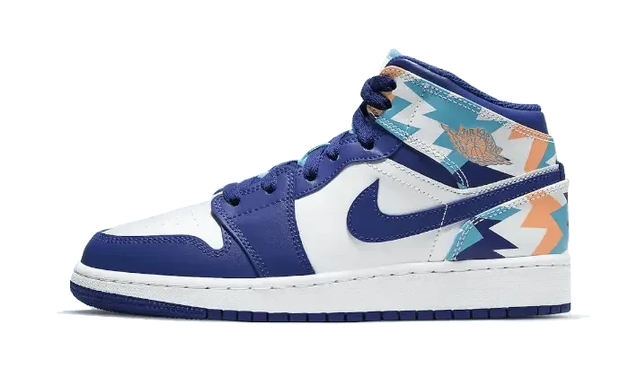 Air Jordan 1 Mid Geometric Print - 555112-105