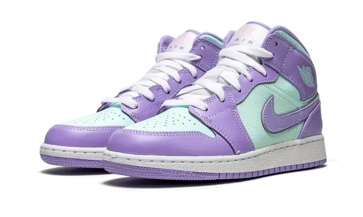 Air Jordan 1 Mid Purple Aqua - 554725-500