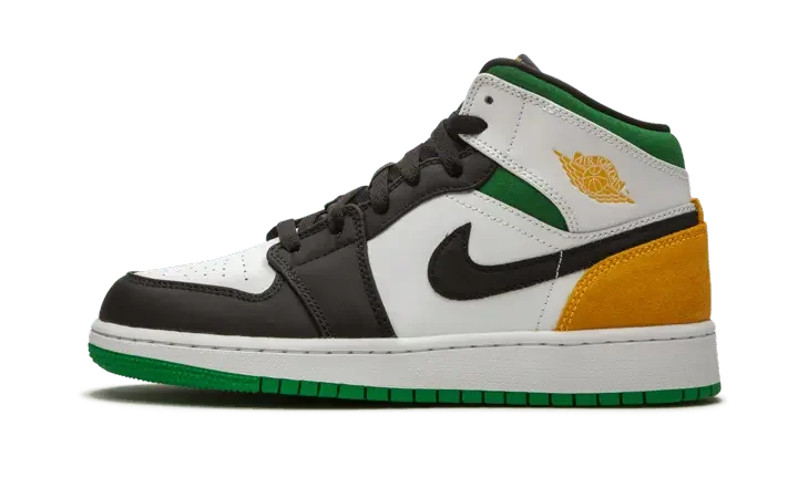 Air Jordan 1 Mid SE White Laser Orange Lucky Green - BQ6931-101