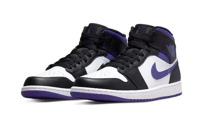 Air Jordan 1 Mid White Black Purple