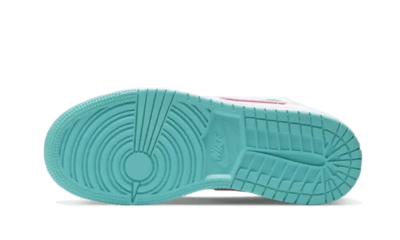 Air Jordan 1 Mid White Pink Green Soar - 555112-102