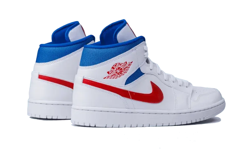 Air Jordan 1 Mid White Red Royal - BQ6472-164