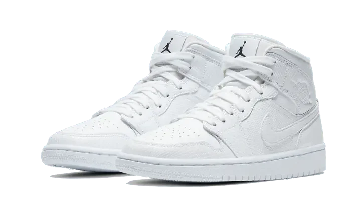 Air Jordan 1 Mid White Snakeskin - BQ6472-110