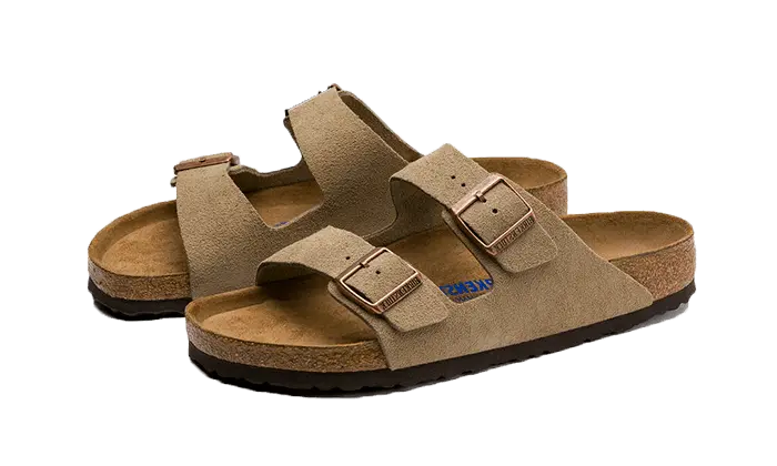 Birkenstock Arizona Suede Leather Soft Footbed Taupe