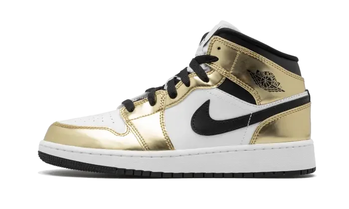 Air Jordan 1 Mid White Metallic Gold - DC1419-700