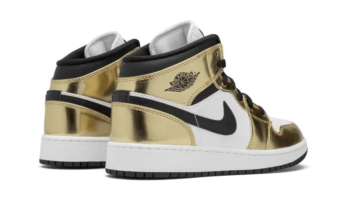 Air Jordan 1 Mid White Metallic Gold - DC1419-700