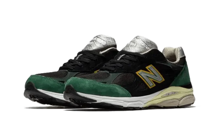 New Balance 990 V3 Black Green Yellow - M990CP3
