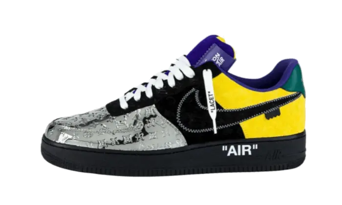 Nike Air Force 1 Low Louis Vuitton Black Metallic Silver