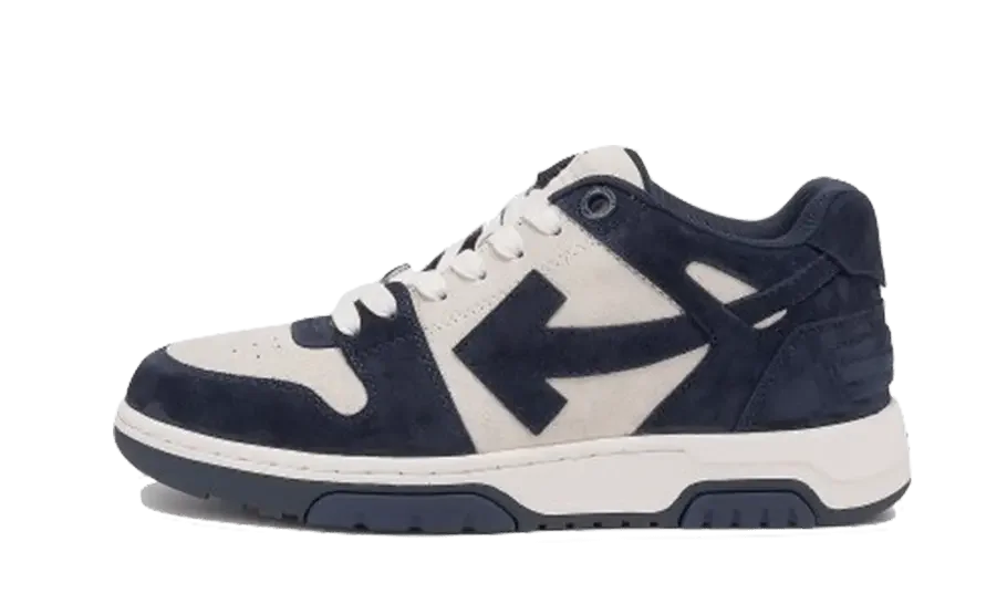 Off-White Out Of Office “OOO” Suede Navy Blue White