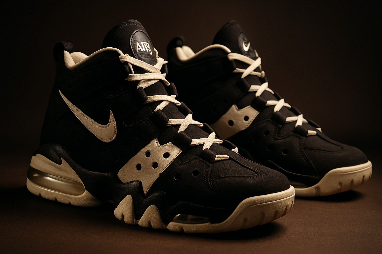 O imagine hero stilizat, ce evidențiază silueta impunătoare și heritage-ul vintage al sneakerilor Nike Air Max CB 94, într-un ambient streetwear de lux.