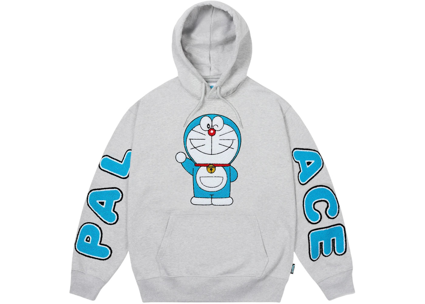 Palace Doraemon Hood Grey Marl -1