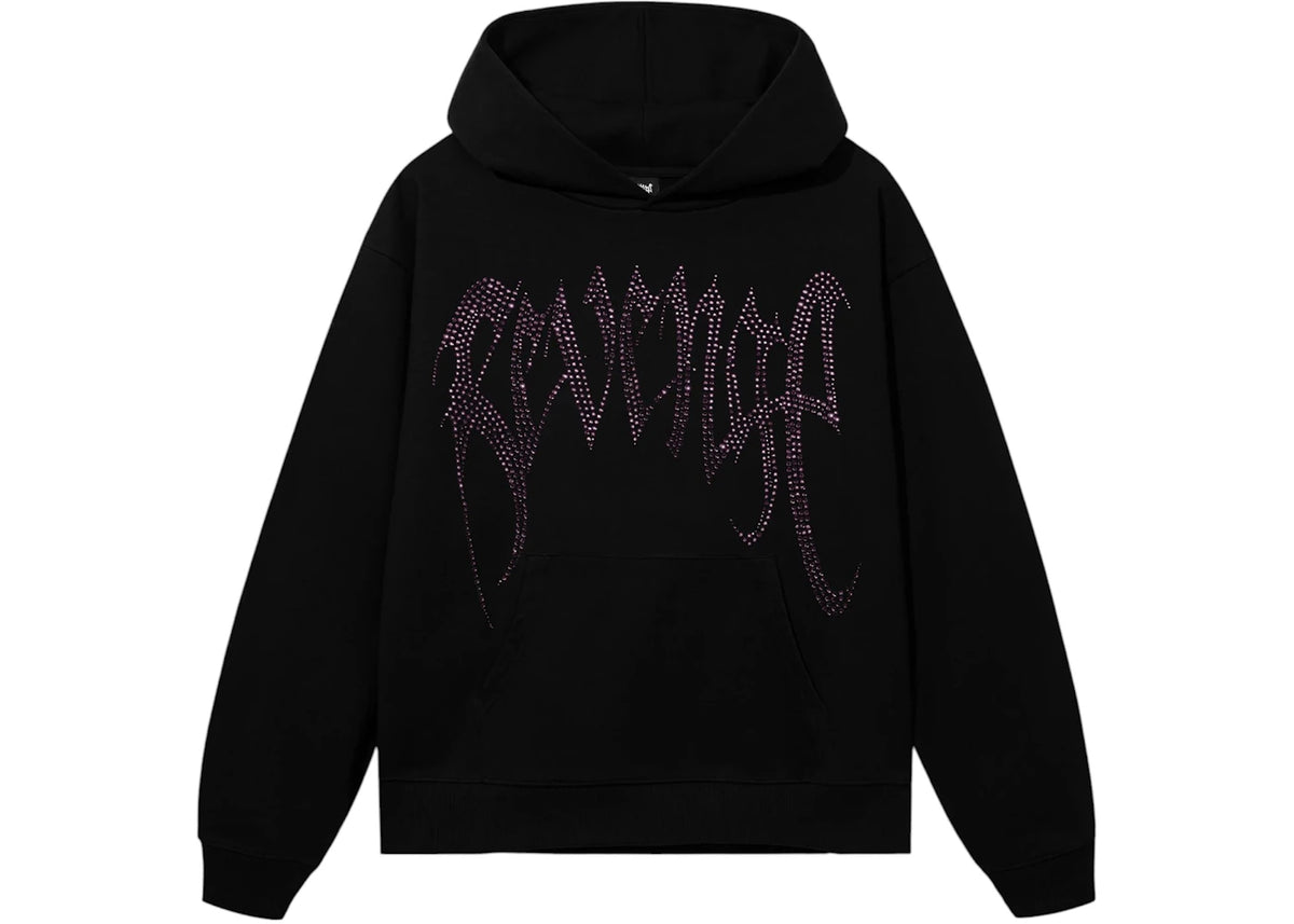 Revenge XXXTentacion Heartbreak Bejeweled Hoodie Black/Purple -1