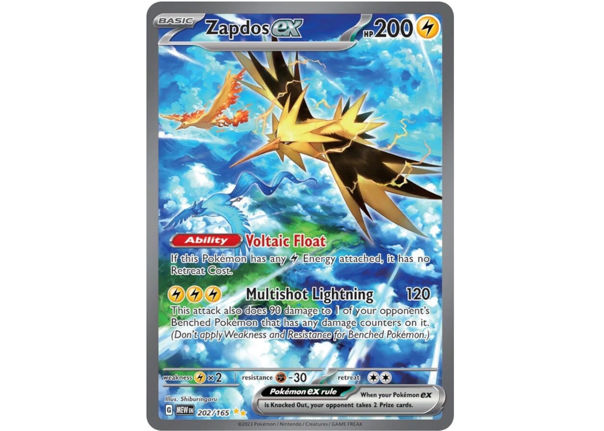 Zapdos ex 2023 Pokémon Scarlet & Violet 151 Special Illustration Rare 151/202 Ungraded -1