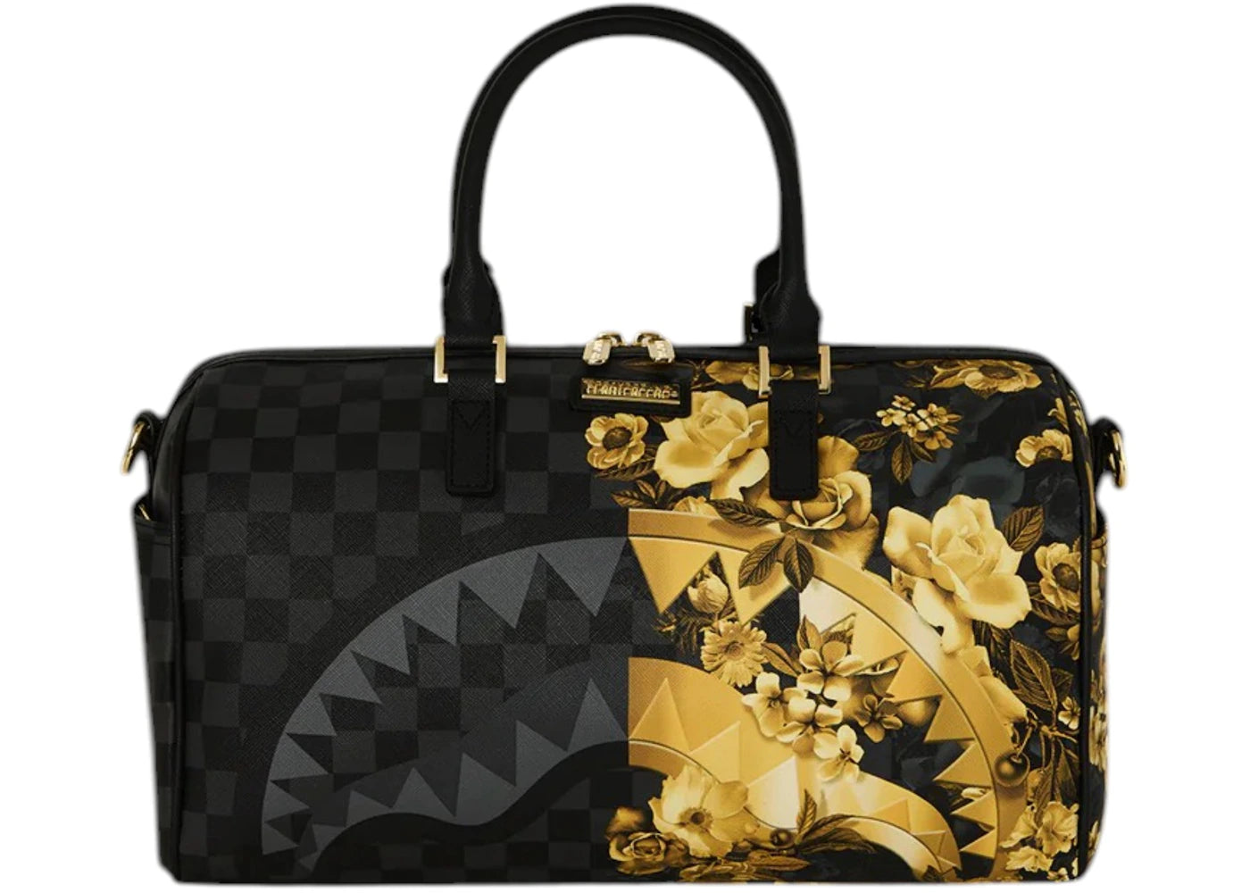 Sprayground Gold Floral Remix Mini Duffle Bag Black/Gold -1