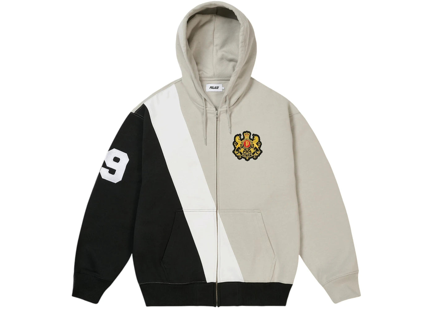 Palace Established Zip Hoodie Grey -1