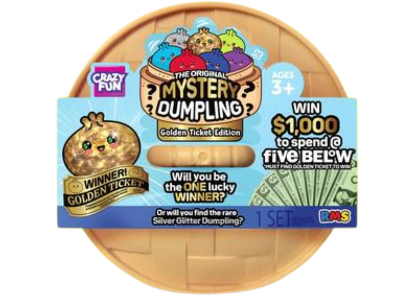 Squishy Bun The Original Mystery Dumpling (Golden Ticket Edition) (Five Below Exclusive) Blind Box -1