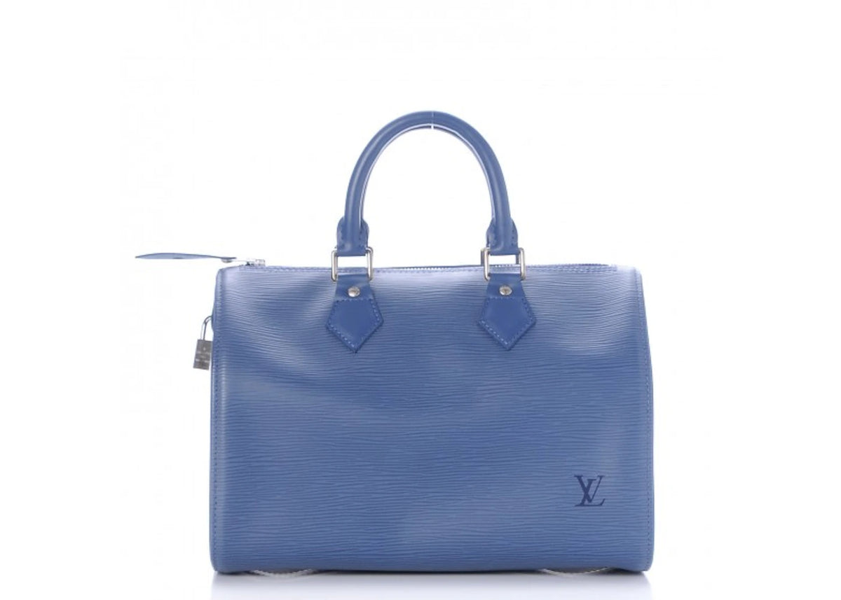 Louis Vuitton Speedy Epi 25 Myrtille Blue -1