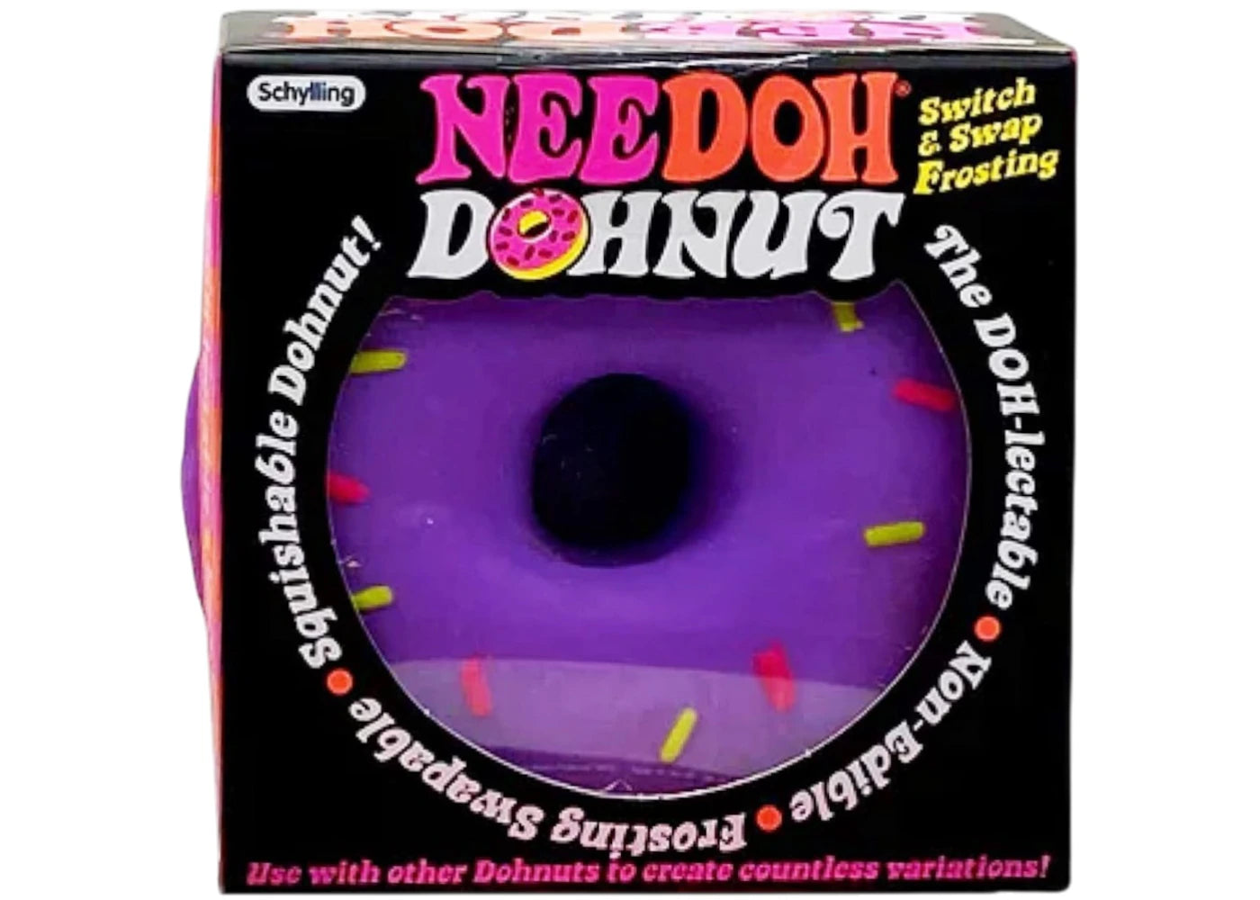 NeeDoh Dohnuts Squishy Fidget Toy Purple -1
