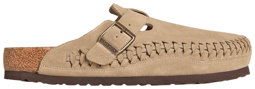 Birkenstock Boston Braided Suede Kith Taupe-1