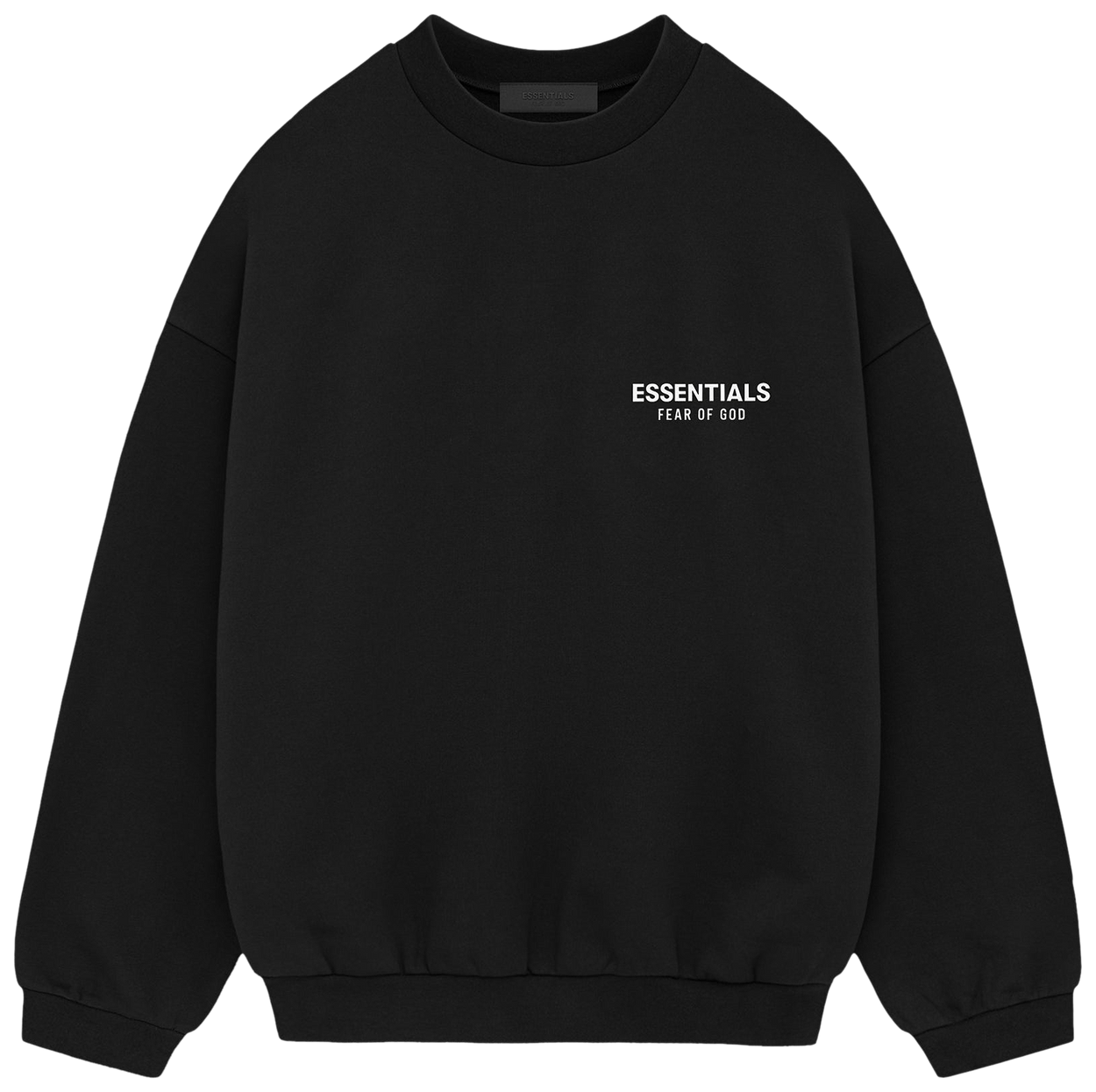 Fear of God Essentials Fleece Crewneck (FW24) Black -1