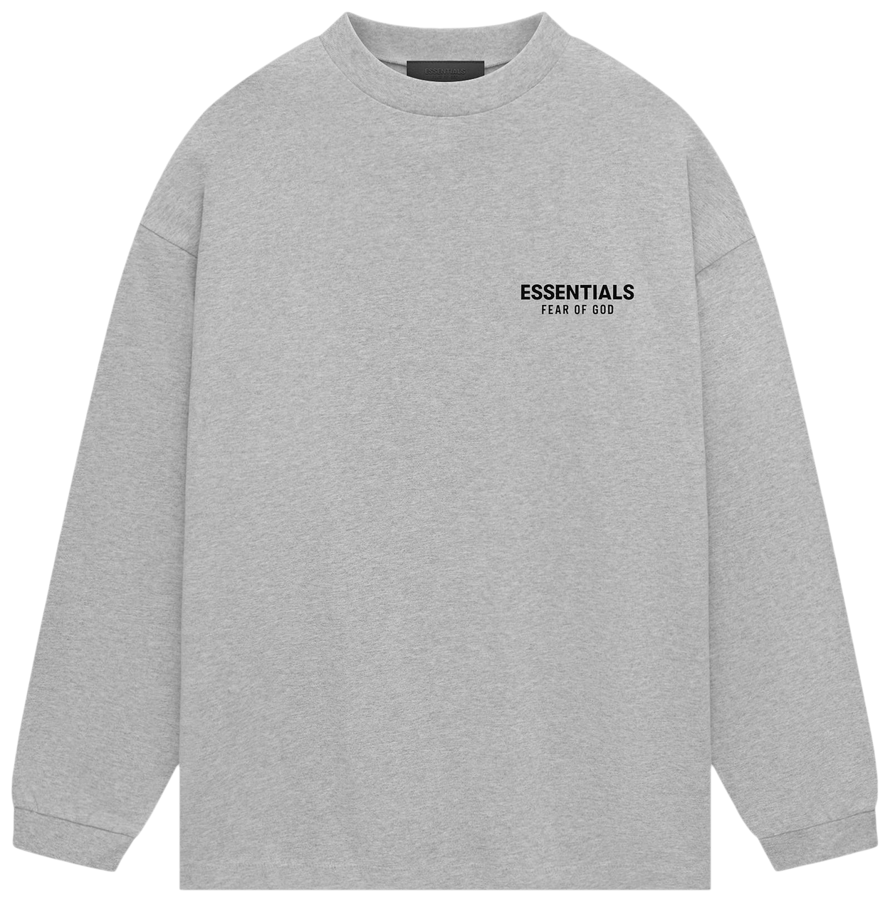 Fear of God Essentials Jersey Long Sleeve T-Shirt Light Heather Gray -1
