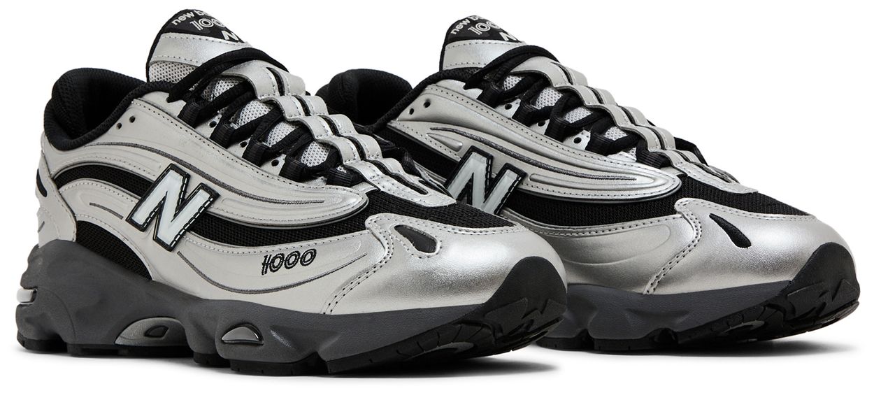 New Balance 1000 Black Silver Metallic-Pair