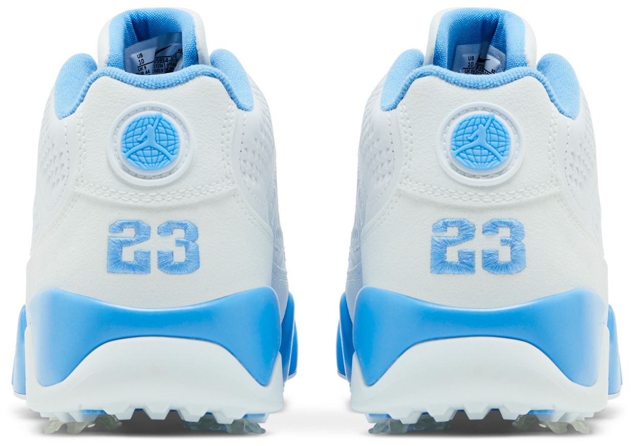 Jordan 9 Retro Low Golf White University Blue-Back