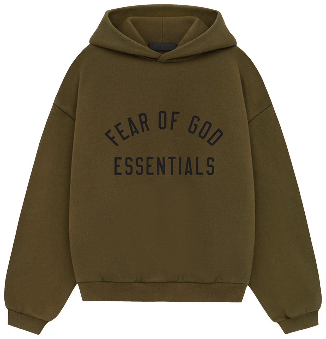 Fear of God Essentials Kids Fleece Hoodie Olive -1
