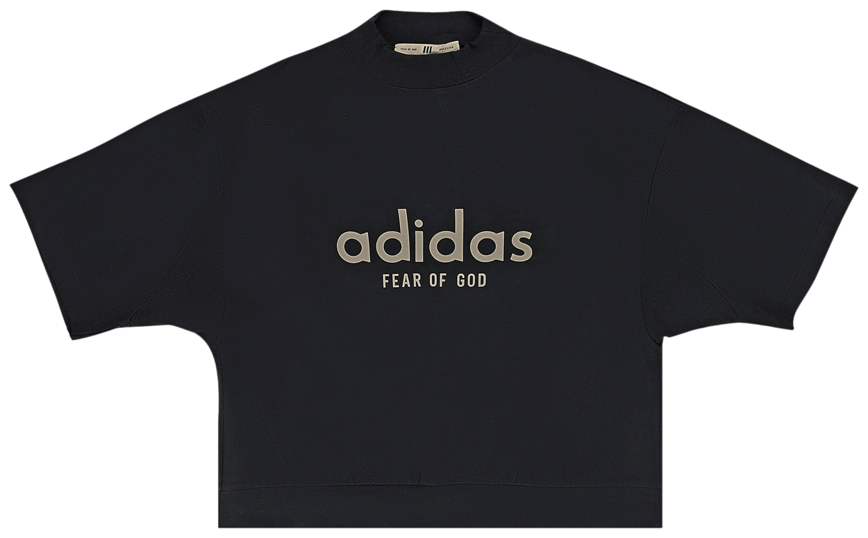 Fear of God Athletics Heavy Jersey 3/4 Mock Tee Black -1